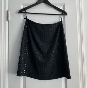 Black Sequin/Beaded Skirt from The Limited